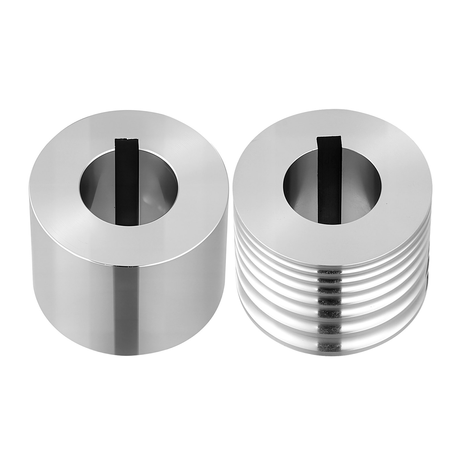 VEVOR Replacement Roller for Rolling Mill 1 Half-Round & 1 Flat Roller, Jewelry DIY Tool Accessory Parts, 7 Sizes Grooves, Premium Alloy Steel, for Pressing Ductile Metals, Gold, Silver, Copper