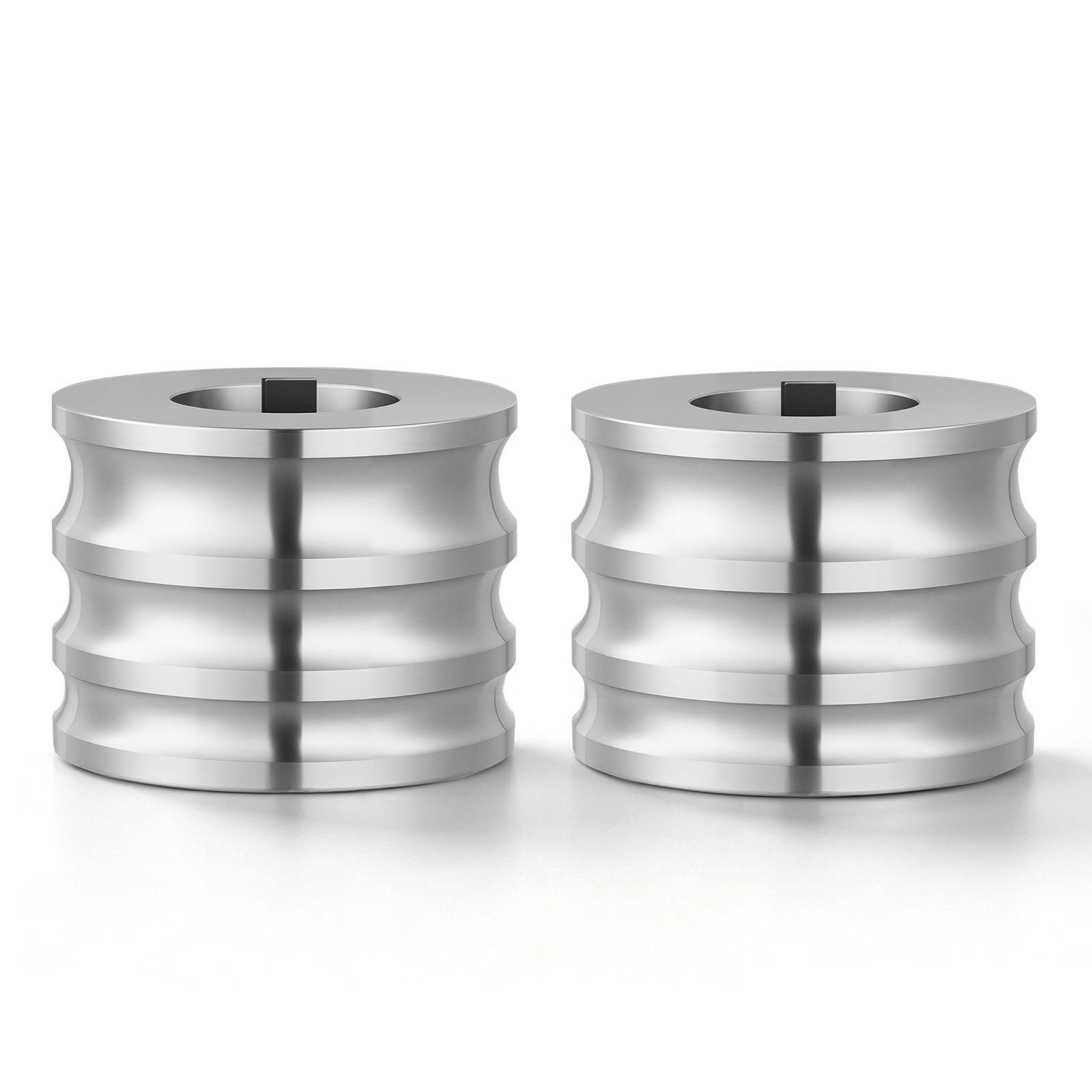 VEVOR Replacement Roller for Rolling Mill 3 Sizes Grooves 2 Domed Rollers, Jewelry DIY Tool Accessory Parts, Premium Alloy Steel, Easy Installation, for Pressing Ductile Metals, Gold, Silver, Brass