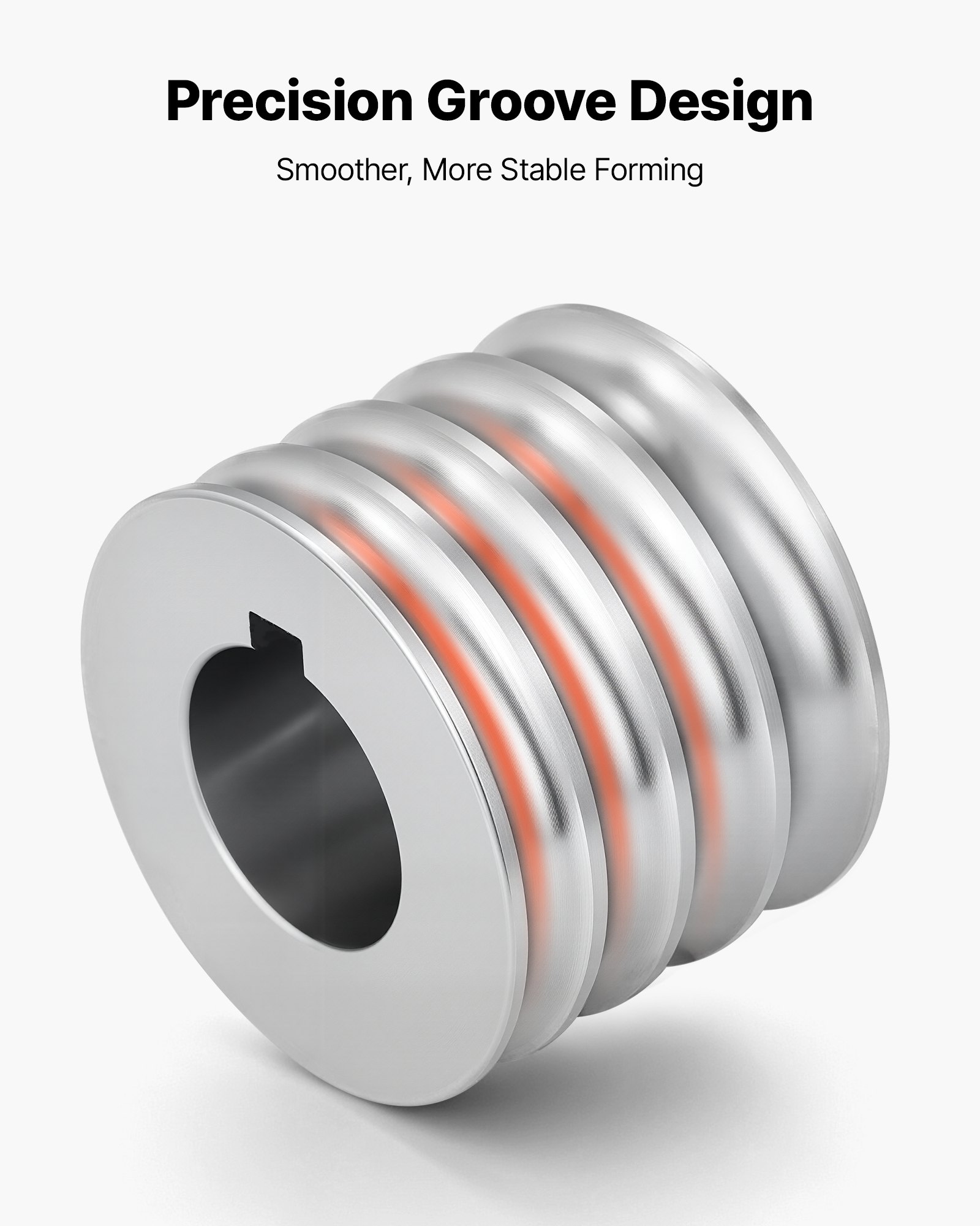 VEVOR Replacement Roller for Rolling Mill 4 Sizes Grooves 2 Round Rollers, Jewelry DIY Tool Accessory Parts, Premium Alloy Steel, Easy Installation, for Pressing Ductile Metals, Gold, Silver, Brass