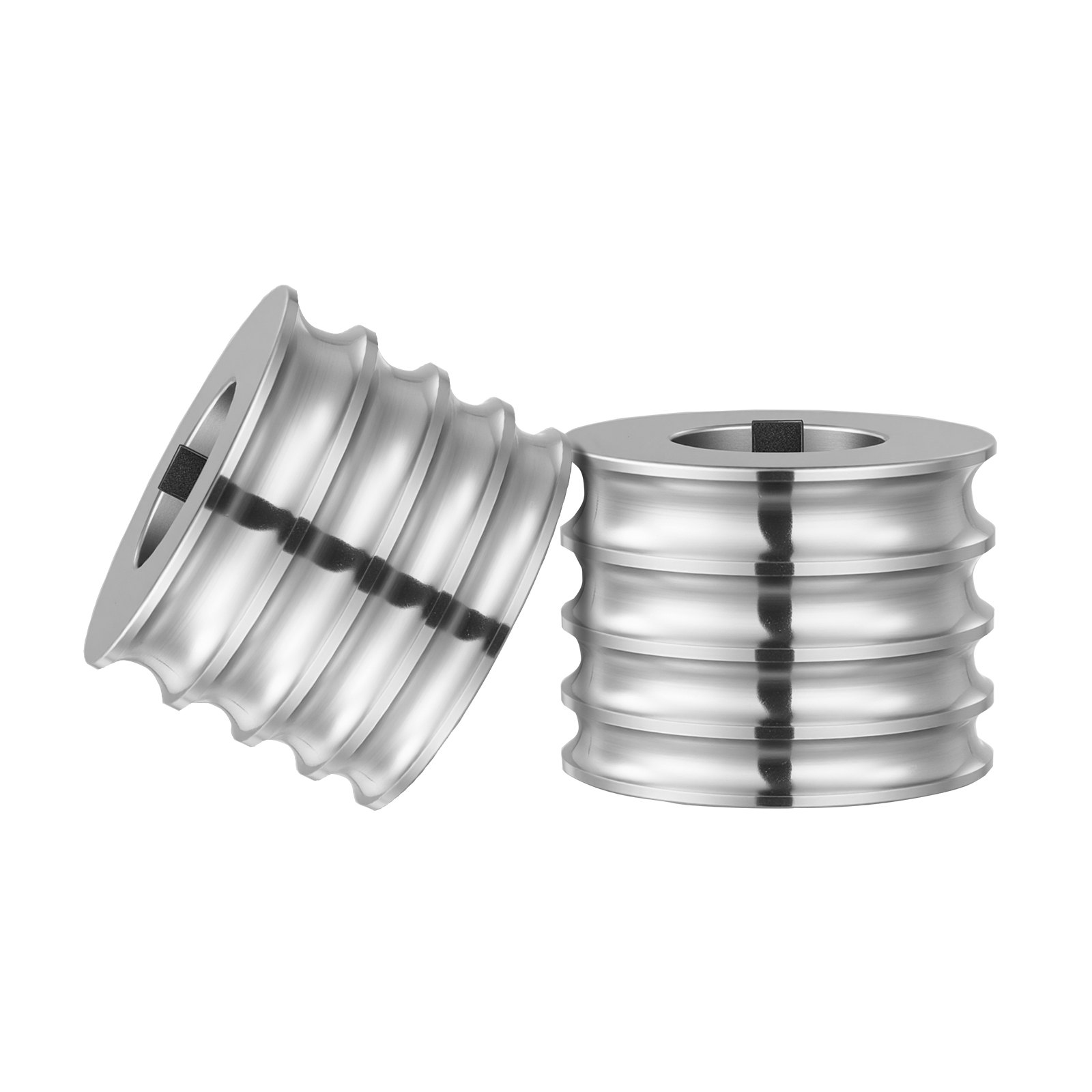 VEVOR Replacement Roller for Rolling Mill 4 Sizes Grooves 2 Round Rollers, Jewelry DIY Tool Accessory Parts, Premium Alloy Steel, Easy Installation, for Pressing Ductile Metals, Gold, Silver, Brass