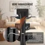 VEVOR 3-Tier Glass Floating Shelves Holds up to 18 lbs TV Wall Mount with Shelf