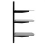 VEVOR Glass Floating Shelves, Holds up to 18 lbs, TV Wall Mount with Shelf，Strengthened Floating Entertainment Center for DVD Players / PS4 / Cable Boxes/Game Consoles/Sky Box/TV Accessories-3 Tiers