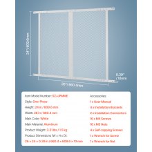 RV Screen Door Protector 24 x 26 in Door Grille Easy to Install and Disassemble