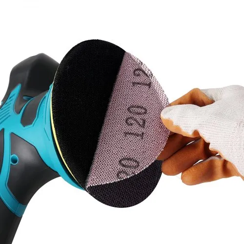 5-Inch 5-Hole P220C Velcro Aluminum Oxide Sanding Discs | Glue Products Plus - View #6