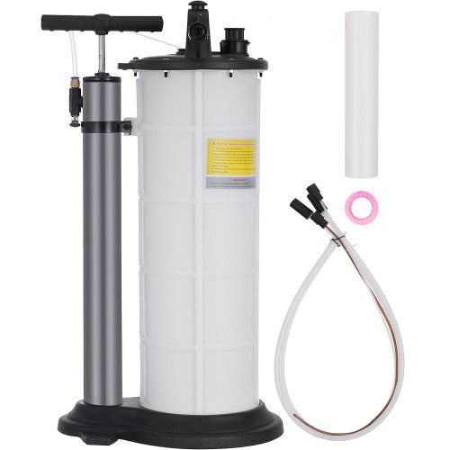 VEVOR Pneumatic Fluid Extractor 9.0 Liter Oil Extractor Pump, Air Operated Oil Coolant Brake, Pneumatic/Manual Oil Extractor Marine, Easy-to-use for Automobile Fluids Vacuum Evacuation