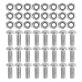 VEVOR jeep wrangler hood stainless steel bolts and nuts set, neatly arranged.