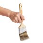 VEVOR Paint Brushes, 12 Piece Angle Paint Brush, Treated Wood Handle, Paint Brush Set for All Latex and Oil Paints & Stains, Wood Stain Brushes for Cabinets, Walls, Fences, Interior & Exterior Use