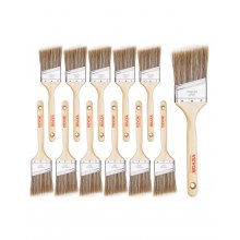 Paint Brush 12 Piece Angle Paint Brush with Wood Handle Interior & Exterior Use