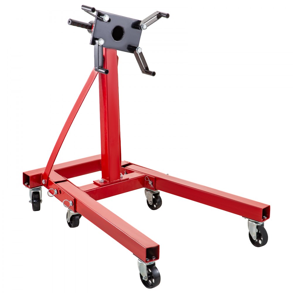 VEVOR Engine Stand 2000LBS Capacity Motor Stand Engine Hoist Rotating Automotive Tools in Heavy Duty Steel with 6 Iron Caster Wheels Maintenance Equipment for Auto Car Truck Jack