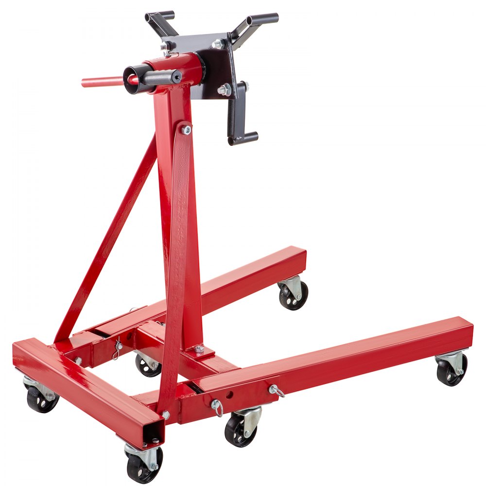 VEVOR Engine Stand 2000LBS Capacity Motor Stand Engine Hoist Rotating Automotive Tools in Heavy Duty Steel with 6 Iron Caster Wheels Maintenance Equipment for Auto Car Truck Jack