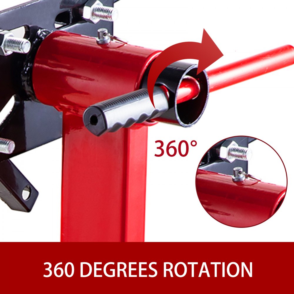 VEVOR Engine Stand 2000LBS Capacity Motor Stand Engine Hoist Rotating Automotive Tools in Heavy Duty Steel with 6 Iron Caster Wheels Maintenance Equipment for Auto Car Truck Jack