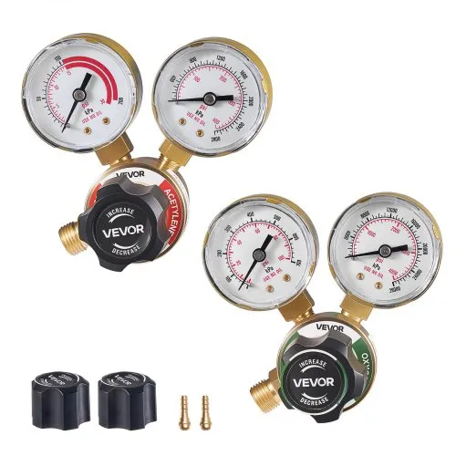 YESWELDER Acetylen-Druckminderer CGA200 – 0-400 PSI, 9/16″-18 Ausgang, Neu