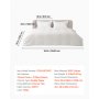 VEVOR King Duvet Cover Set, 100% Cotton, 3 Pieces Bedding Set King Size with 1 Duvet Cover 104 x 90 in and 2 Pillow Shams 20 x 36 in, Soft Breathable, Double Zipper Closure, for Home Bedding, White