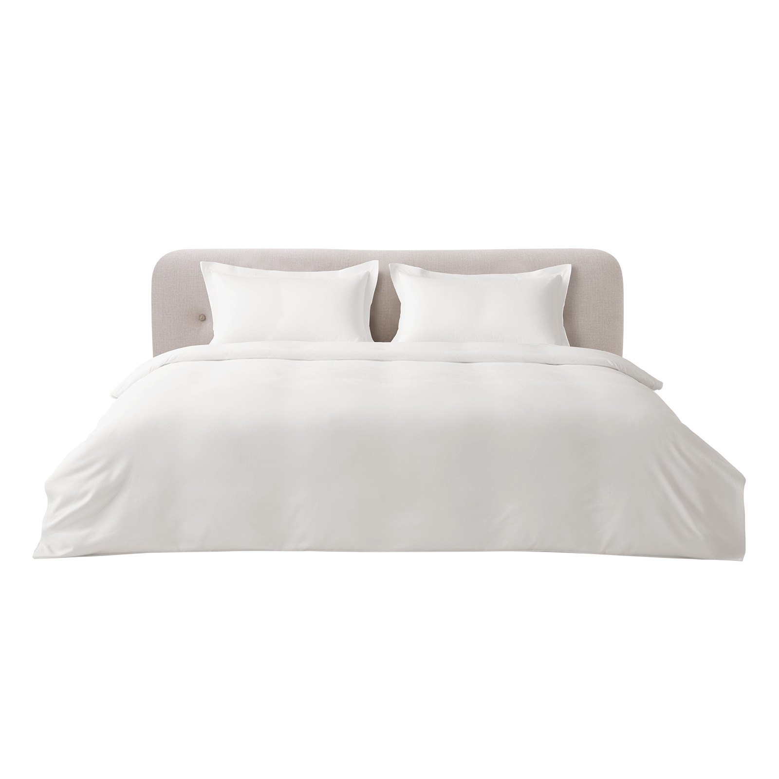 VEVOR King Duvet Cover Set, 100% Cotton, 3 Pieces Bedding Set King Size with 1 Duvet Cover 104 x 90 in and 2 Pillow Shams 20 x 36 in, Soft Breathable, Double Zipper Closure, for Home Bedding, White
