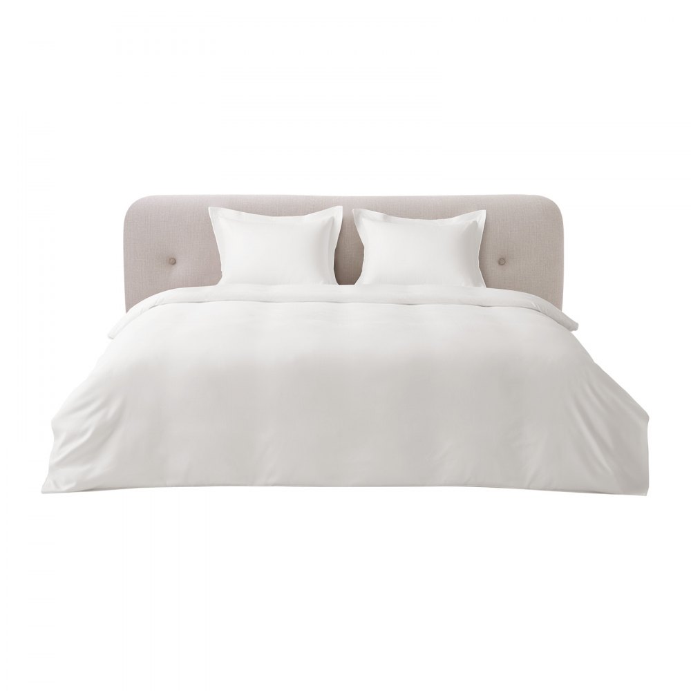 VEVOR Queen Duvet Cover Set, 100% Cotton, 3 Pieces Bedding Set Queen Size with 1 Duvet Cover 90 x 90 in and 2 Pillow Shams 20 x 26 in, Soft Breathable, Double Zipper Closure, for Home Bedding, White