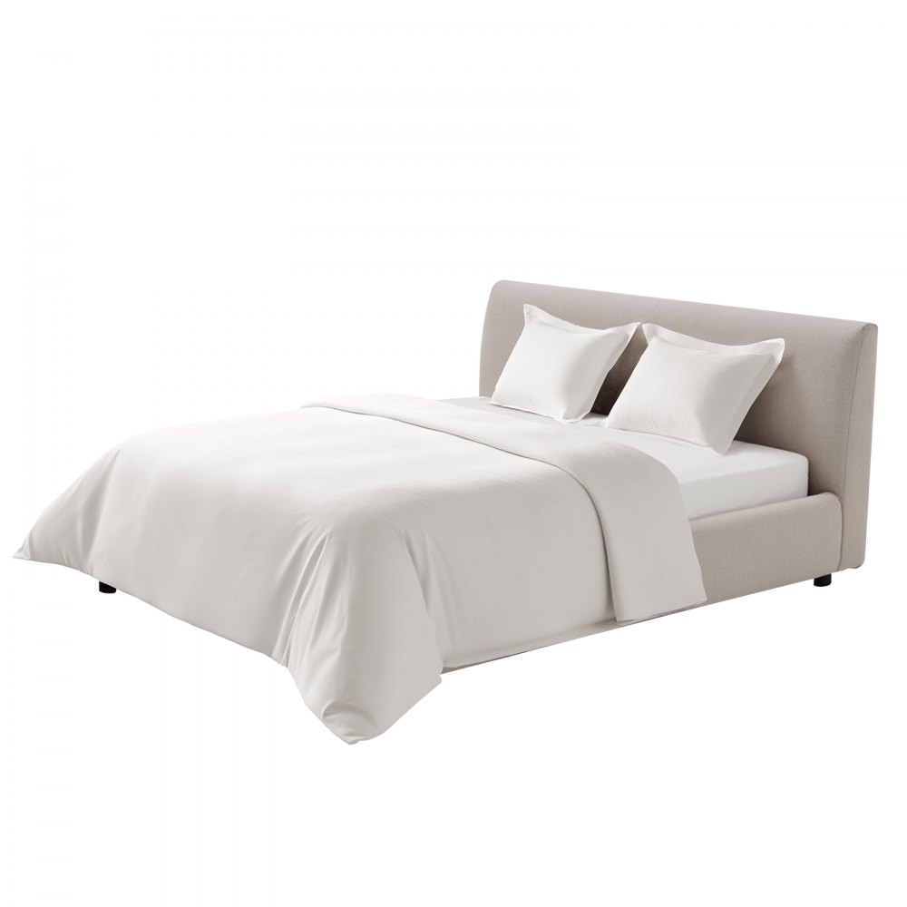 VEVOR Queen Duvet Cover Set, 100% Cotton, 3 Pieces Bedding Set Queen Size with 1 Duvet Cover 90 x 90 in and 2 Pillow Shams 20 x 26 in, Soft Breathable, Double Zipper Closure, for Home Bedding, White