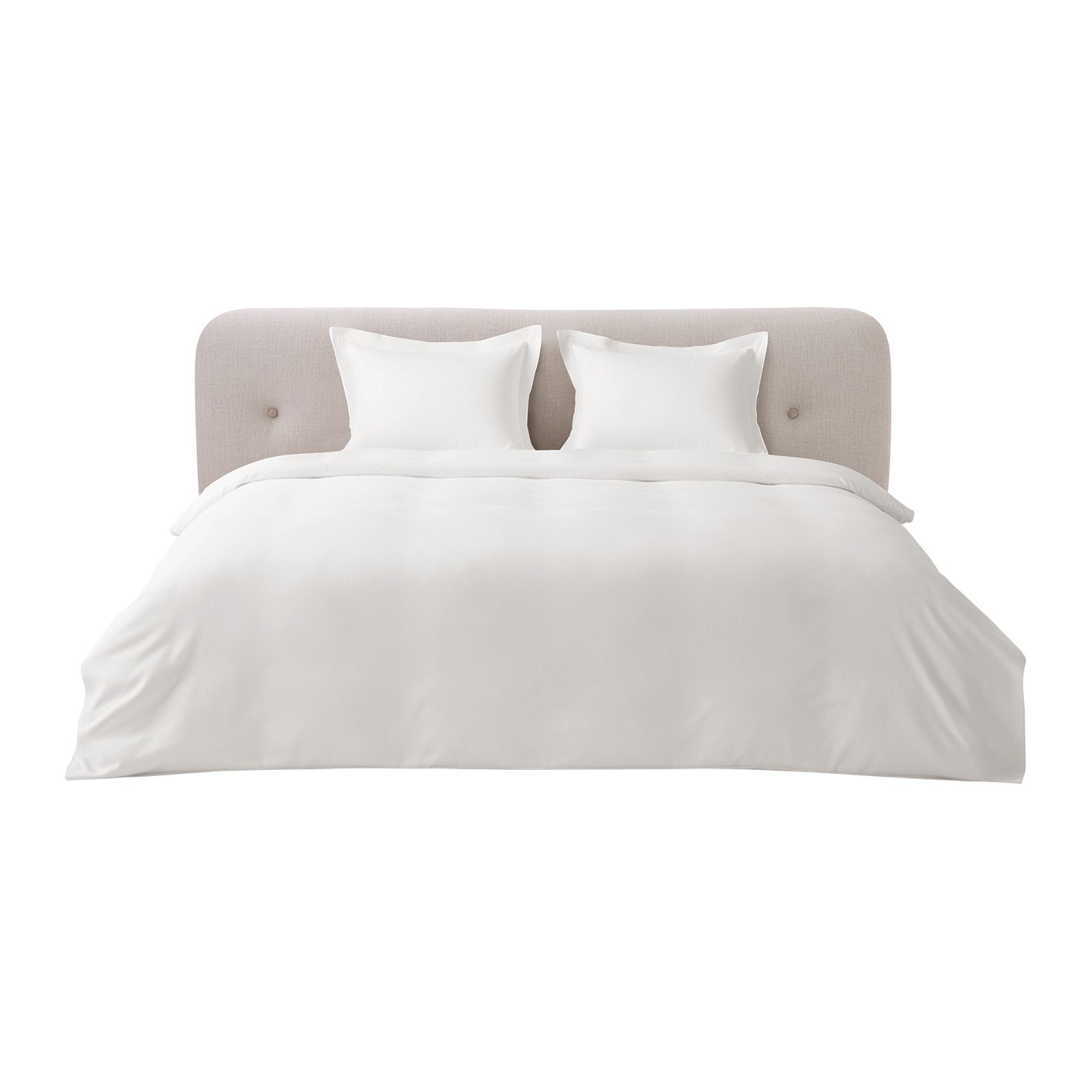 VEVOR Queen Duvet Cover Set, 100% Cotton, 3 Pieces Bedding Set Queen Size with 1 Duvet Cover 90 x 90 in and 2 Pillow Shams 20 x 26 in, Soft Breathable, Double Zipper Closure, for Home Bedding, White