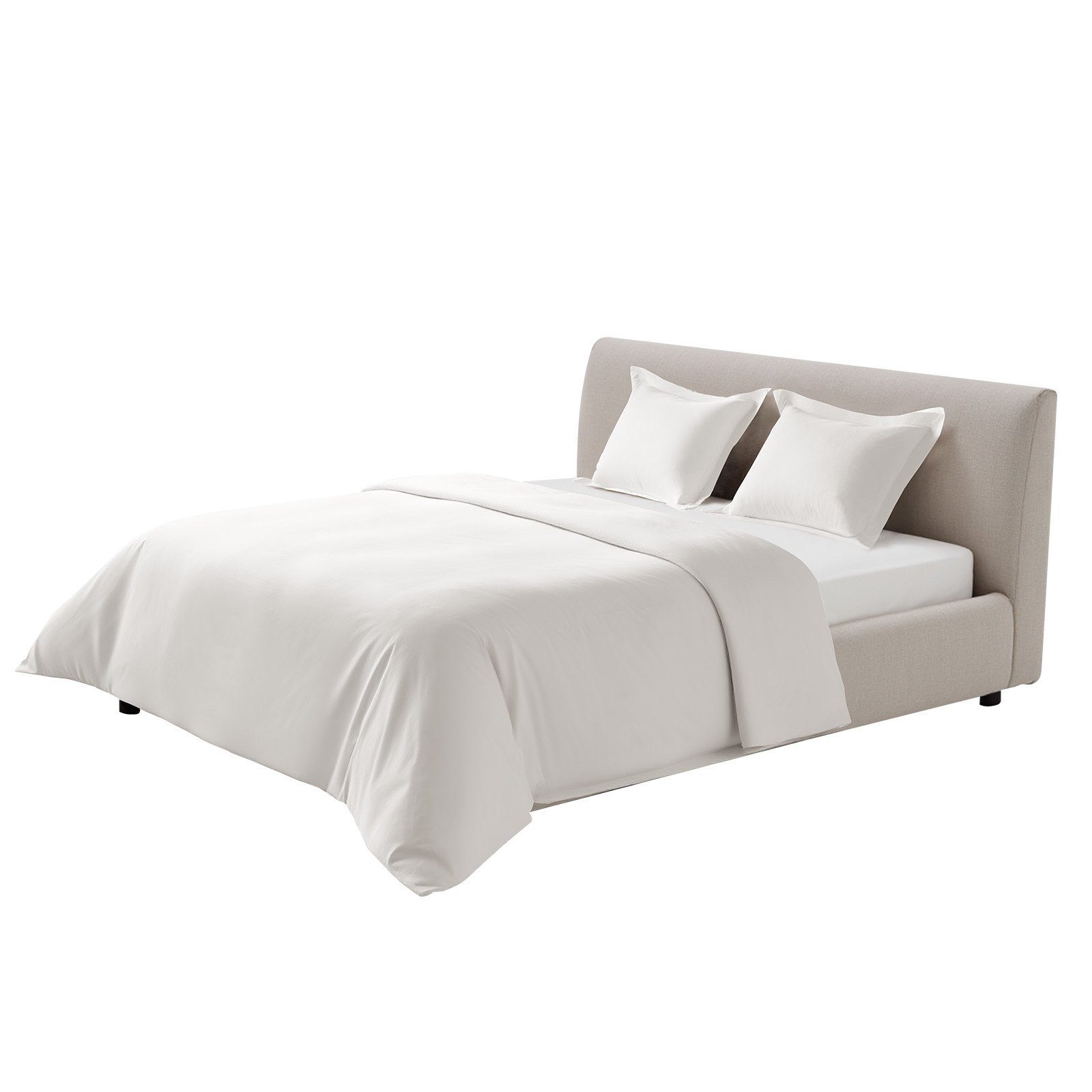 VEVOR Queen Duvet Cover Set, 100% Cotton, 3 Pieces Bedding Set Queen Size with 1 Duvet Cover 90 x 90 in and 2 Pillow Shams 20 x 26 in, Soft Breathable, Double Zipper Closure, for Home Bedding, White