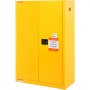 VEVOR Flammable Safety Cabinet, 170.3 L, Cold-Rolled Steel Flammable Liquid Storage Cabinet, 109 x 46 x 165.6 cm Explosion Proof with 2 Adjustable Shelves 2 Manual Doors for Industrial Use, Yellow