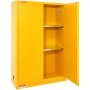 VEVOR Flammable Safety Cabinet, 170.3 L, Cold-Rolled Steel Flammable Liquid Storage Cabinet, 109 x 46 x 165.6 cm Explosion Proof with 2 Adjustable Shelves 2 Manual Doors for Industrial Use, Yellow
