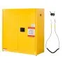 VEVOR Flammable Cabinet, 109.2 x 46 x 118 cm, 29 Gallon Flammable Storage Cabinet with Adjustable Shelf, Cold-Rolled and Galvanized Steel Fire Cabinets, for Commercial Industrial and Home Use, Yellow