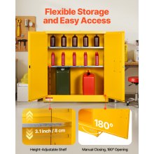 29 Gal Flammable Storage Cabinet with Adjustable Shelf for Flammable Liquids