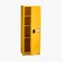 VEVOR Flammable Cabinet, 23.2 x 18.1 x 65.0 inch, 23 Gallon Flammable Storage Cabinet with Adjustable Shelf, Cold-Rolled and Galvanized Steel Fire Cabinets, for Commercial Industrial Home Use, Yellow