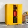 VEVOR Flammable Cabinet, 37.9 x 34.0 x 65.0 Inch, 65 Gallon Flammable Storage Cabinet with Adjustable Shelf, Cold-Rolled and Galvanized Steel Fire Cabinets, for Commercial Industrial Home Use, Yellow