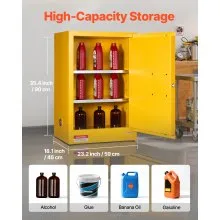 13 Gal Flammable Storage Cabinet with Adjustable Shelf for Flammable Liquids