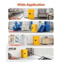 13 Gal Flammable Storage Cabinet with Adjustable Shelf for Flammable Liquids