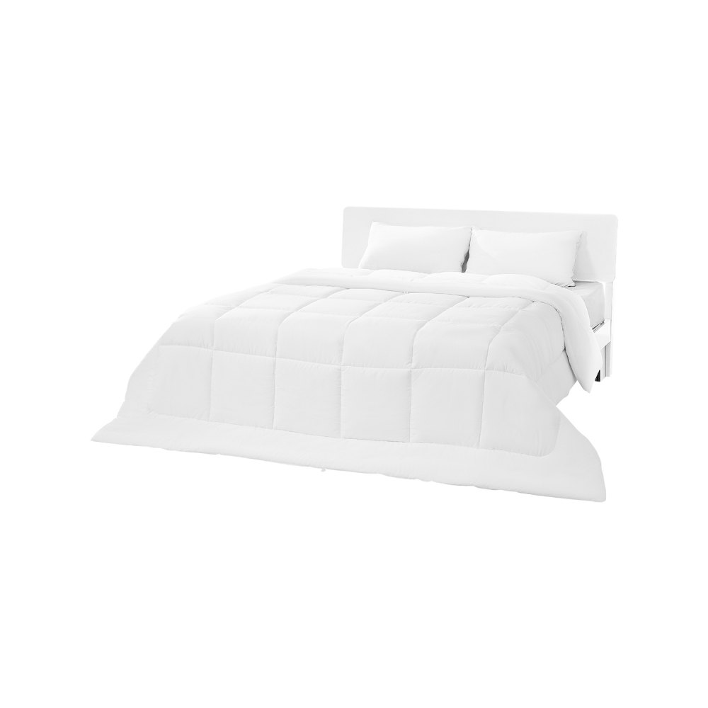 VEVOR Comforter Duvet Insert, 102 x 90 in, King Size Down Alternative Comforter, Quilted All Season Duvet with 4 Tabs, Soft & Machine Washable, Box Stitched Bedding for Home Hotel, Women/Men, White