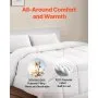 VEVOR Comforter Duvet Insert, 102 x 90 in, King Size Down Alternative Comforter, Quilted All Season Duvet with 4 Tabs, Soft & Machine Washable, Box Stitched Bedding for Home Hotel, Women/Men, White