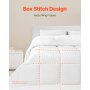 VEVOR Comforter Duvet Insert, 102 x 90 in, King Size Down Alternative Comforter, Quilted All Season Duvet with 4 Tabs, Soft & Machine Washable, Box Stitched Bedding for Home Hotel, Women/Men, White