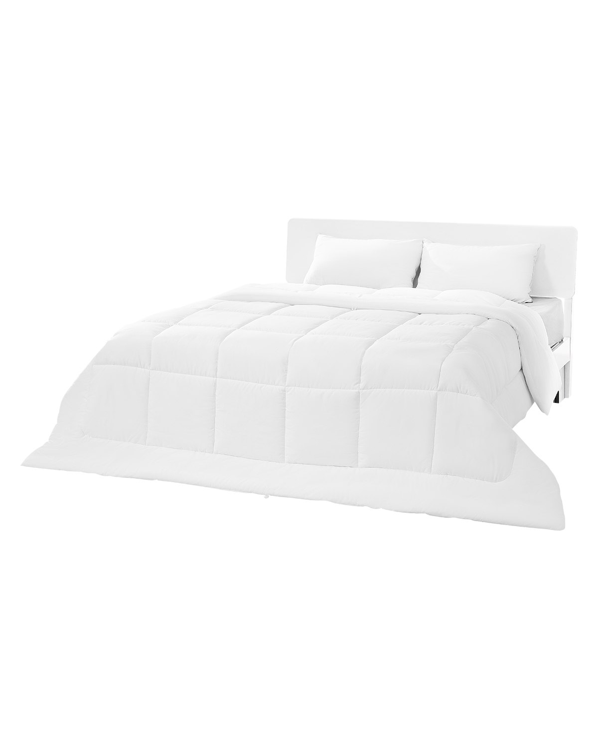 VEVOR Comforter Duvet Insert, 102 x 90 in, King Size Down Alternative Comforter, Quilted All Season Duvet with 4 Tabs, Soft & Machine Washable, Box Stitched Bedding for Home Hotel, Women/Men, White
