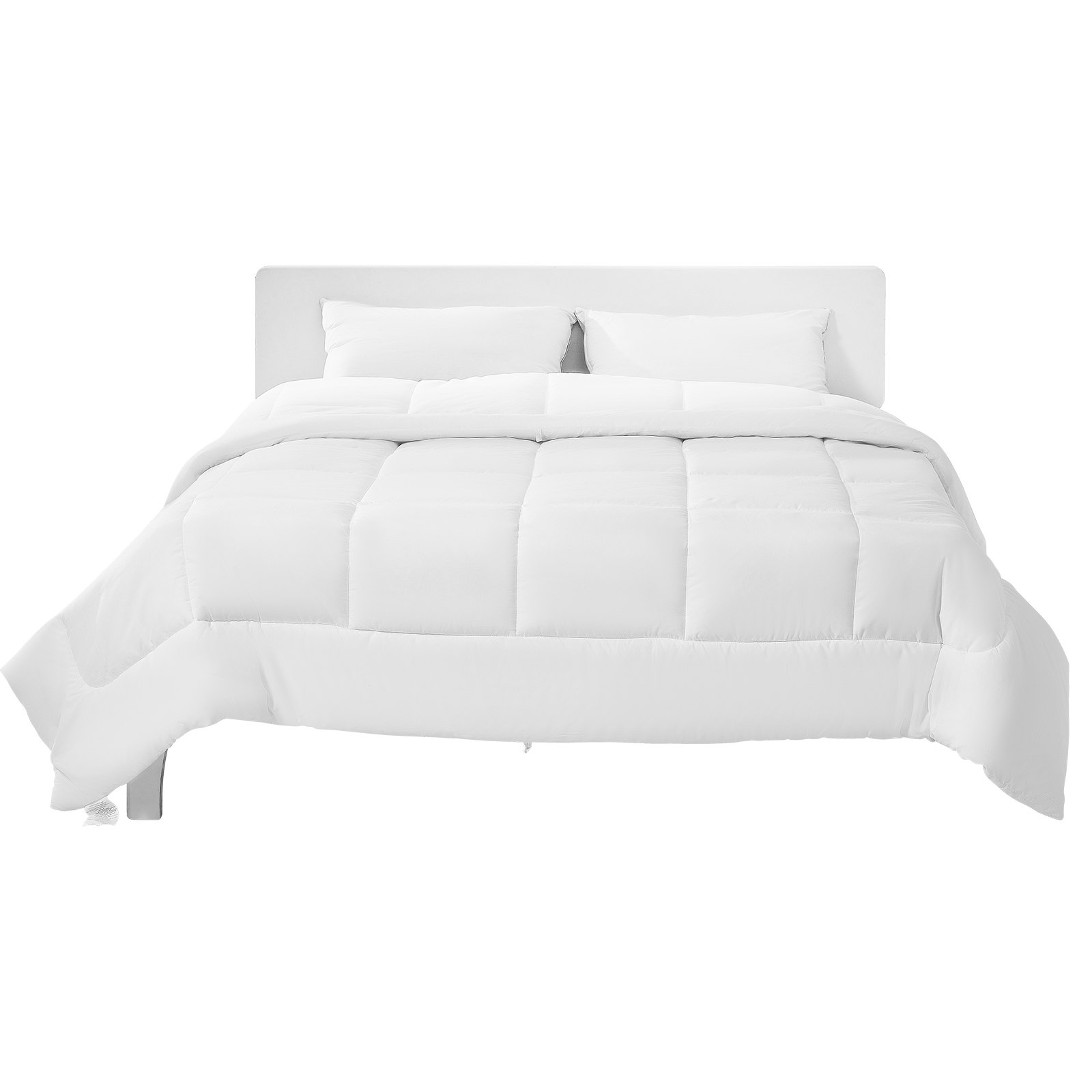 VEVOR Comforter Duvet Insert, 102 x 90 in, King Size Down Alternative Comforter, Quilted All Season Duvet with 4 Tabs, Soft & Machine Washable, Box Stitched Bedding for Home Hotel, Women/Men, White