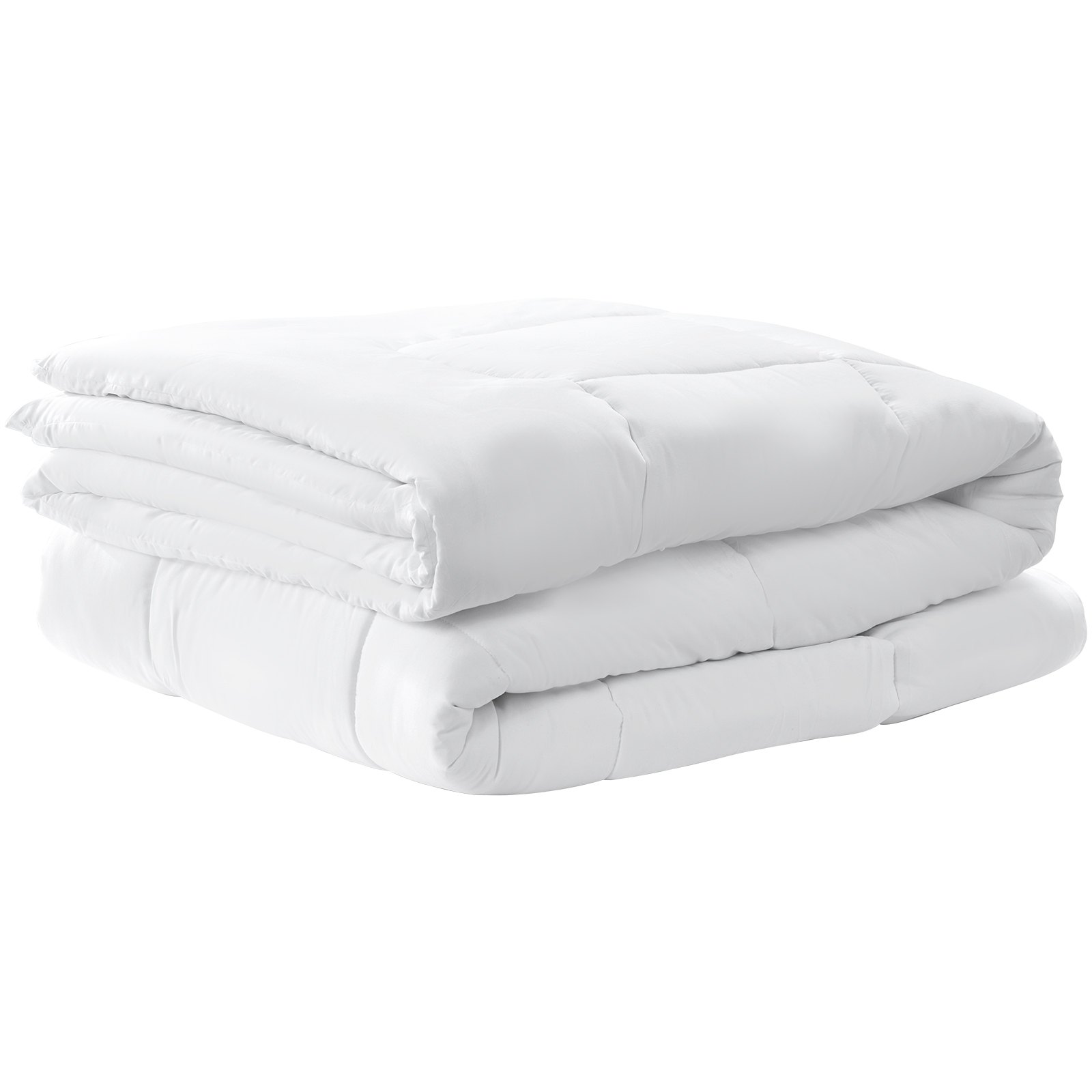 VEVOR Comforter Duvet Insert, 88 x 88 in, Queen Size Down Alternative Comforter, Quilted All Season Duvet with 4 Tabs, Soft & Machine Washable, Box Stitched Bedding for Home Hotel, Women/Men, White