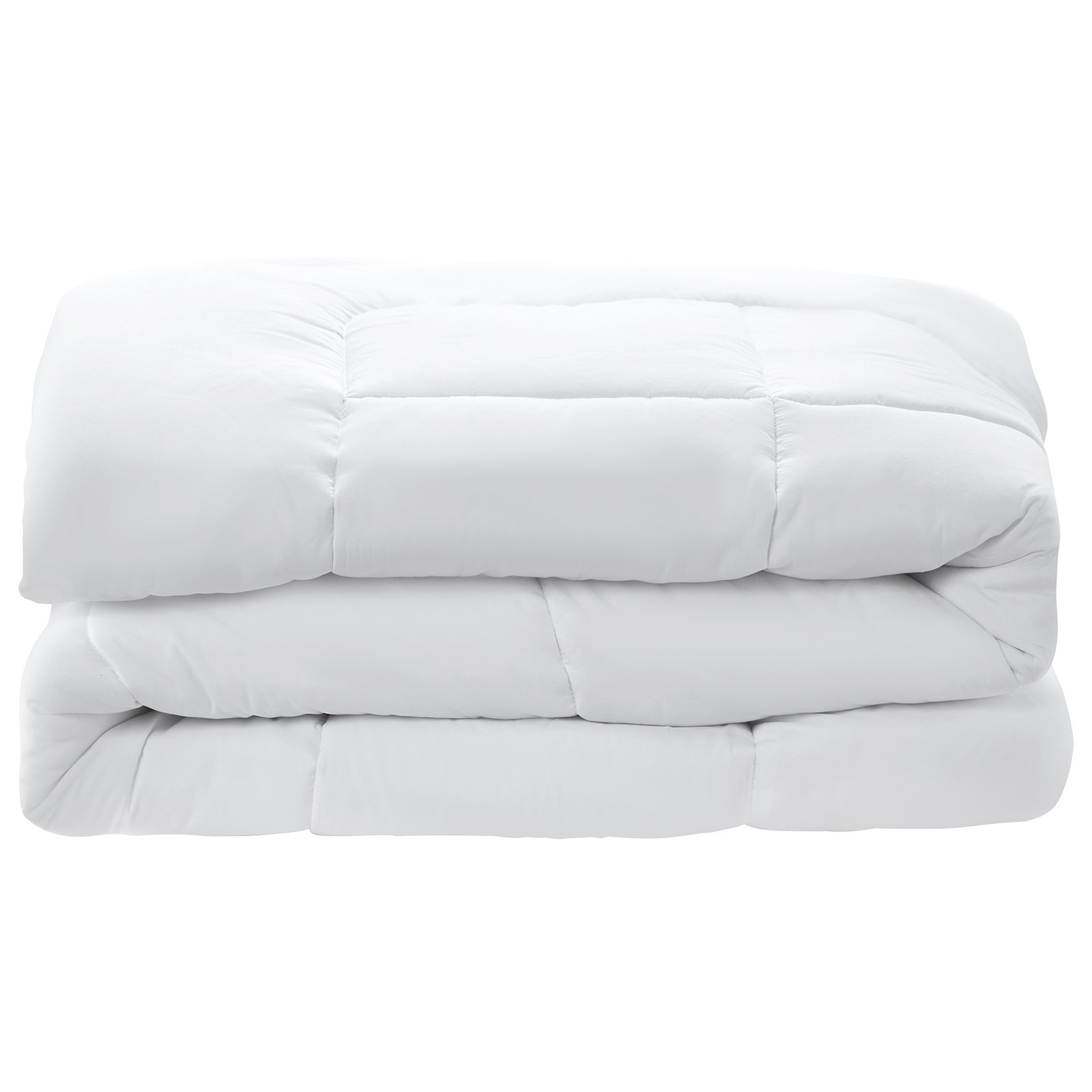 VEVOR Comforter Duvet Insert, 88 x 88 in, Queen Size Down Alternative Comforter, Quilted All Season Duvet with 4 Tabs, Soft & Machine Washable, Box Stitched Bedding for Home Hotel, Women/Men, White