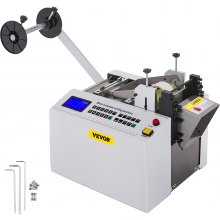 Sieck: SIECK Typ 120LR full automatic ribbon cutter strap length cutting  machine for fabric tape or elastic tapes with 95 mm cutting width, cutting  cold and hot upto 400 degrees, cutting length