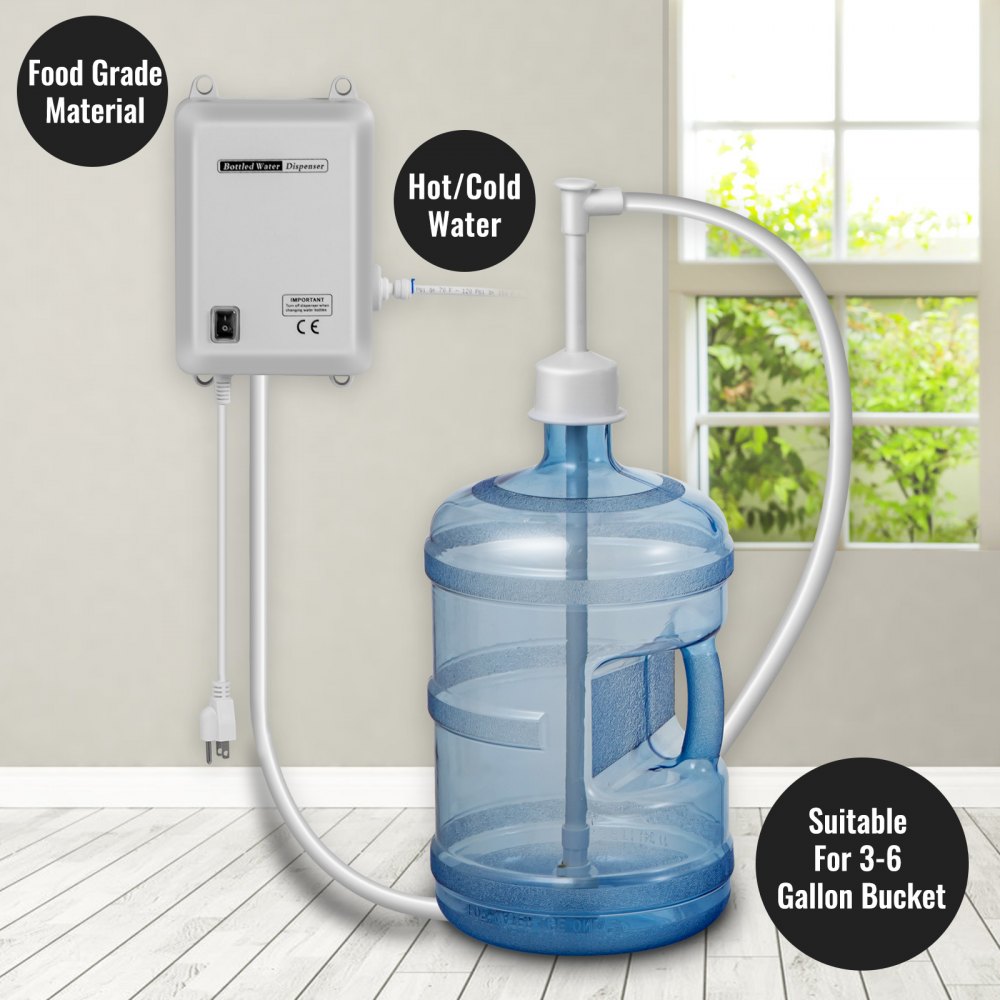 VEVOR Water Bottle Pump System 1 Gal/min 40 Psi Water Dispenser Pump With  20ft Pe Pipe
