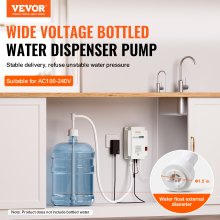 VEVOR Bottled Water Dispenser Pump System , 110V 20ft US Plug High Flow Bottled Water Pump with Single Inlet , Water Dispenser Pump Compatible Use with Coffee/Tea Machines, Ice Makers