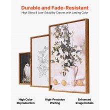 Framed Wall Art Prints Vintage Art Decor 16 PCS for Living Room & Bedroom