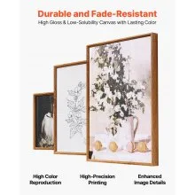 Framed Wall Art Prints Vintage Art Decor 16 PCS for Living Room & Bedroom