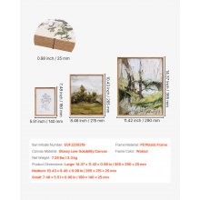 Framed Wall Art Prints Vintage Art Decor 16 PCS for Living Room & Bedroom