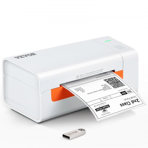 VEVOR Thermal Label Printer, 4x6 Label Printer, Thermal Label Maker with Automatic Label Recognition, Support Windows/MacOS/Linux, Compatible with Amazon, eBay, Etsy, UPS,etc