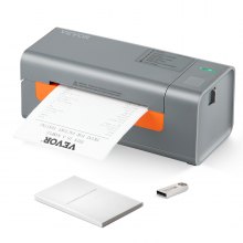 VEVOR Impresora de etiquetas térmicas Bluetooth, Impresora de etiquetas de envío inalámbrica con reconocimiento automático de etiquetas, Impresora térmica compatible con envíos, códigos de barras, etiquetas domésticas y más