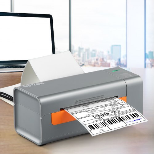VEVOR Thermal Label Printer, 203DPI 60pcs/min for 4x6 Mailing Packages, USB Connection & Automatic Label Recognition, Support Windows/MacOS/Linux, Compatible with Amazon, eBay, Etsy, UPS,etc, Gray
