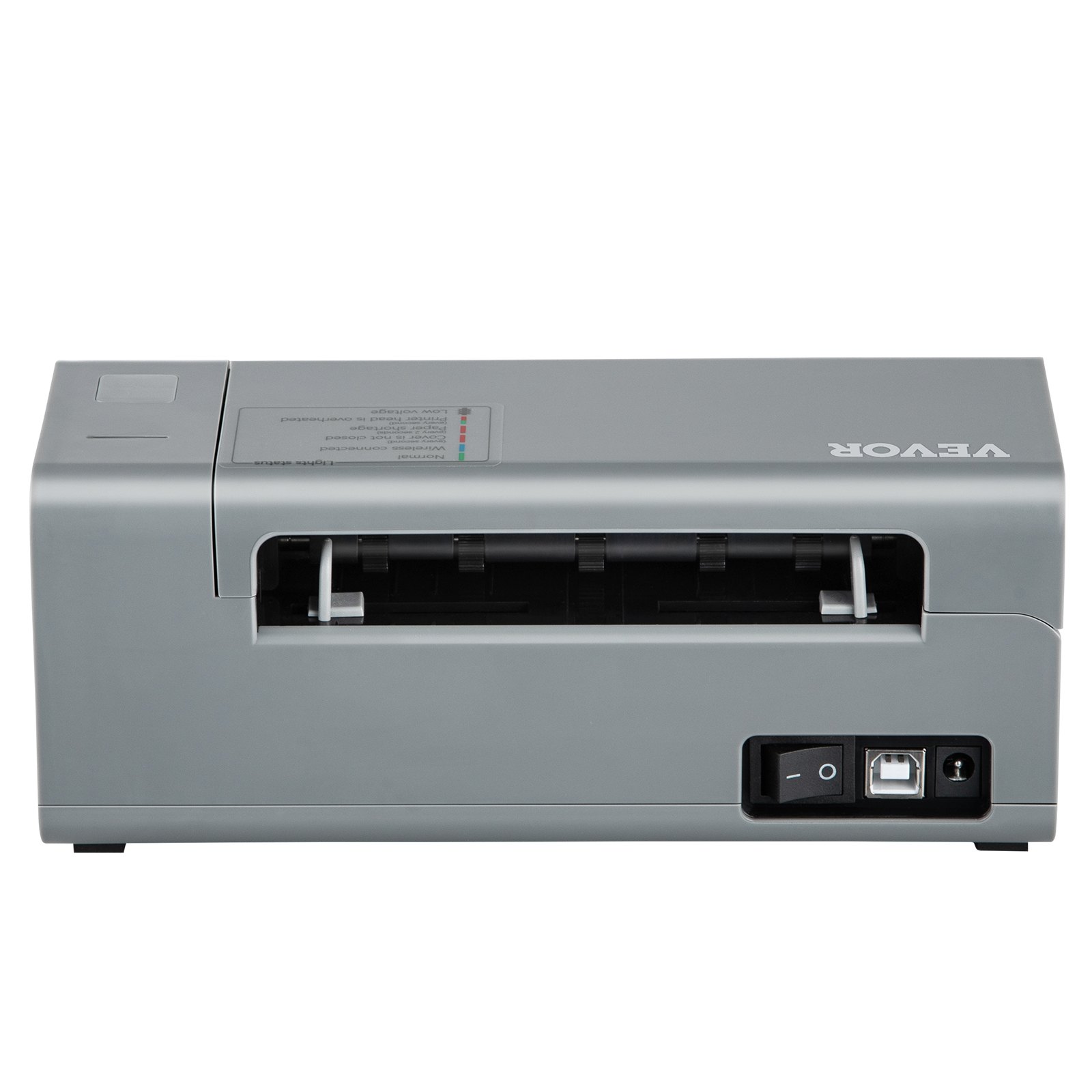 Tepelná tlačiareň štítkov VEVOR, 203 DPI 60 ks/min pre 4x6 poštových balíkov, pripojenie USB a automatické rozpoznávanie štítkov, podpora Windows/MacOS/Linux, kompatibilné s Amazon, eBay, Etsy, UPS atď., Gray