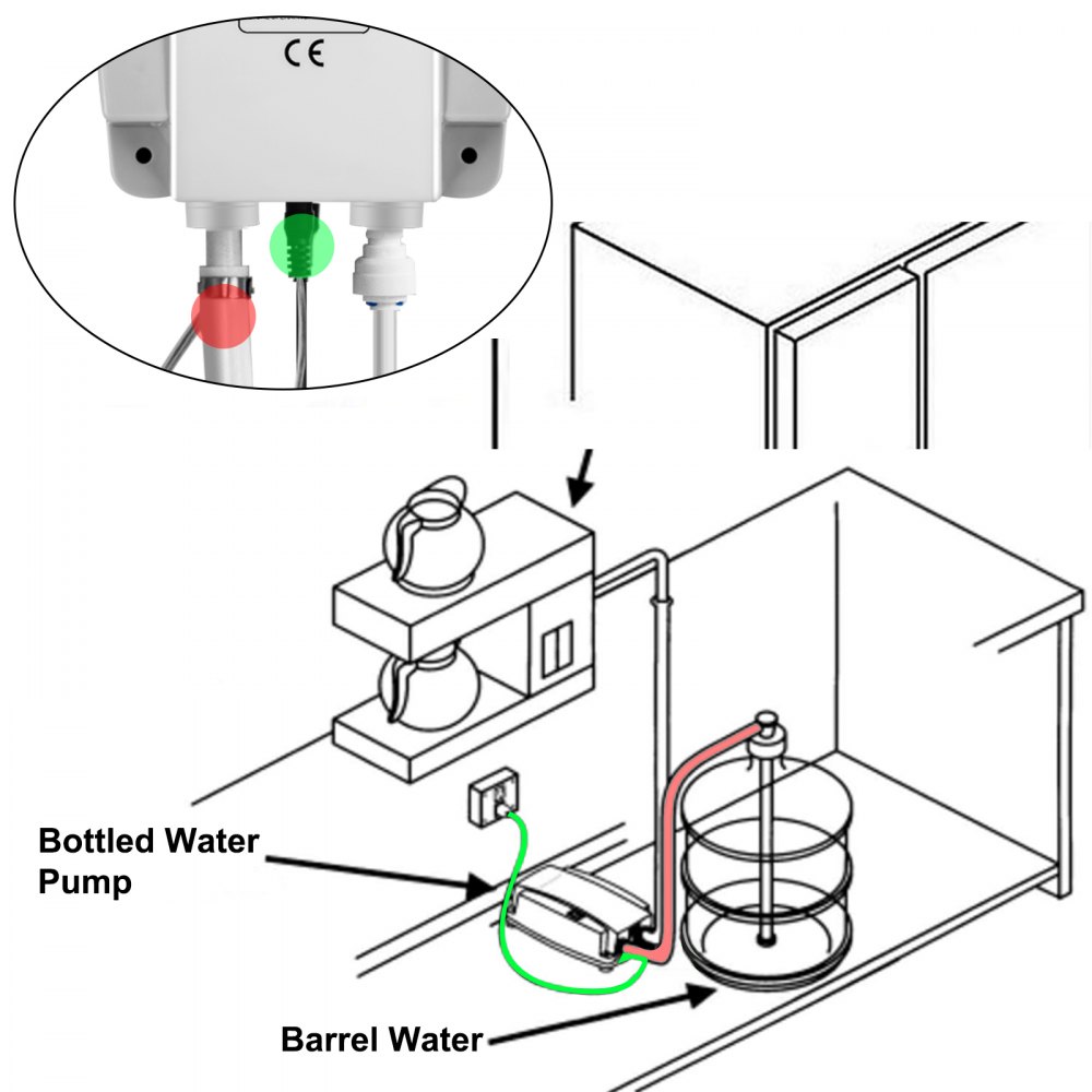 Double-head Water Dispenser Pump Pressure Refrige Water Ice Coffee Maker
