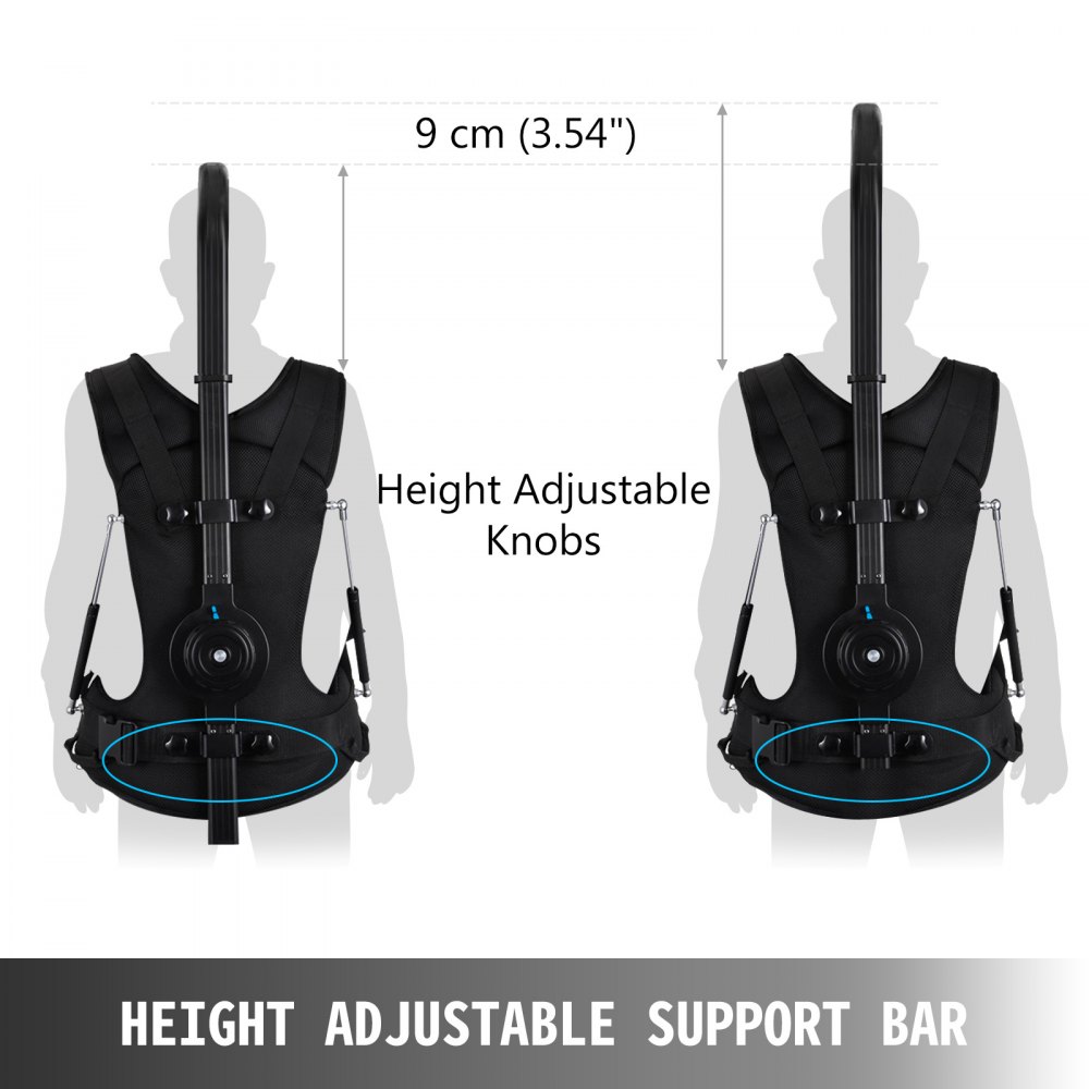 VEVOR Professional Stabilizing Camera Support System Load Weight 3-18kg Camera Stabilizer with Vest for Video Camera Camcorder Video Steadycam Stabilizer(3-18KG)