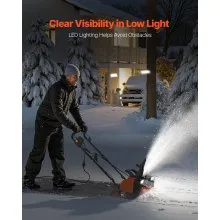 VEVOR 15A 20 in  Electric Corded Snow Blower 25 ft Throw Distance Snow Thrower